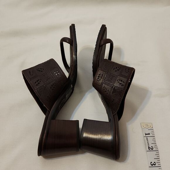 Timberland slip on block heel sandals size 7w - Picture 4 of 7